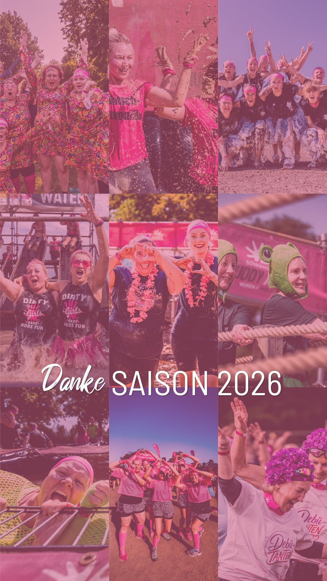 💖 MUDDY´S! DANKE FÜR EINE UNVERGESSLICHE SAISON! 💖

Was für eine Saison! 🎉✨
Von der ersten Startwelle bis zum großen Finale: Ihr habt gelacht, euch durch den Schlamm gekämpft, euch gegenseitig angefeuert und gemeinsam unzählige unvergessliche Momente geschaffen. 🩷

Jedes Event mit euch war einzigartig – voller Frauenpower, Teamspirit, Glitzer, Schlamm und ganz viel guter Laune. 💞

Ein riesengroßes DANKE geht an jede einzelne von euch, die 2026 dabei war, mitgemacht, angefeuert, gelacht und diesen Tag zu eurem gemacht hat. Ihr seid es, die den Muddy Angel Run zu dem machen, was er ist. 🩷

Wir blicken mit einem riesigen Grinsen auf diese Saison zurück und freuen uns schon jetzt auf alles, was kommt! 🚀🥳

DANKE, MUDDY´S! Ihr seid der Wahnsinn! 🩷

#muddyangelrun